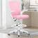 Left. Brick Attic - Drafting Chair, Tall Office Chair Ergonomic Desk Chair, Task Rolling Chair with Adjustable Flip-up Armrests Foot Ring - Pink.