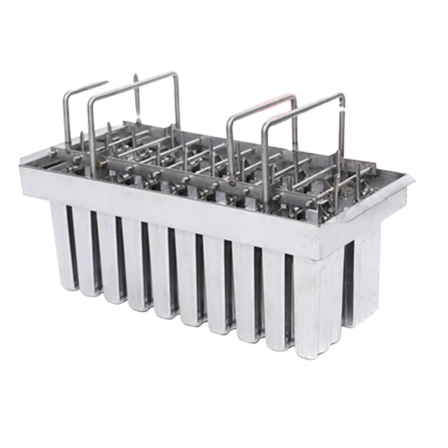 Front. Home Collection - 20PCS Stainless Steel Ice Cream Popsicle Mold Commercial Ice Lolly Maker Stick Holder - Silver.