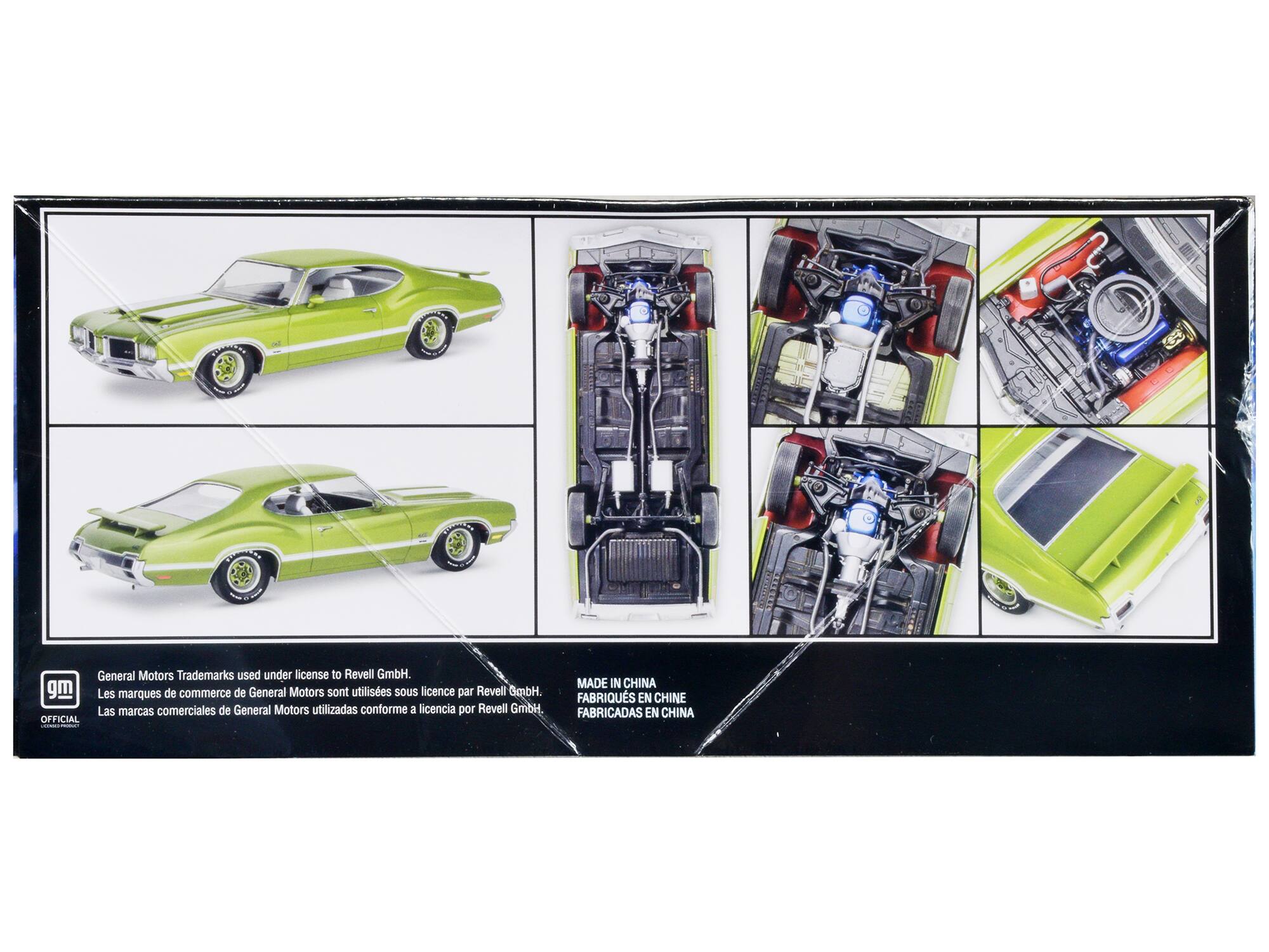 General Motors Trademarks used under license to Revell GmbH.  
Les marques de commerce de General Motors sont utilisées sous licence par Revell GmbH.  
Las marcas comerciales de General Motors utilizadas conforme a licencia por Revell GmbH.  

OFFICIAL  
MADE IN CHINA  
FABRIQUÉS EN CHINE  
FABRICADAS EN CHINA