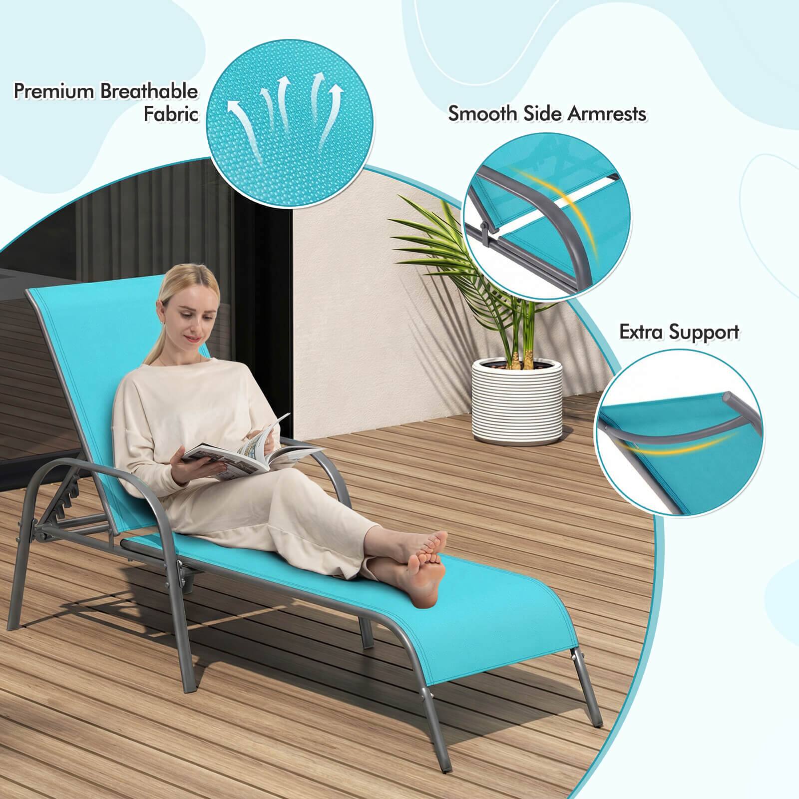 Premium Breathable Fabric  
Smooth Side Armrests  
Extra Support