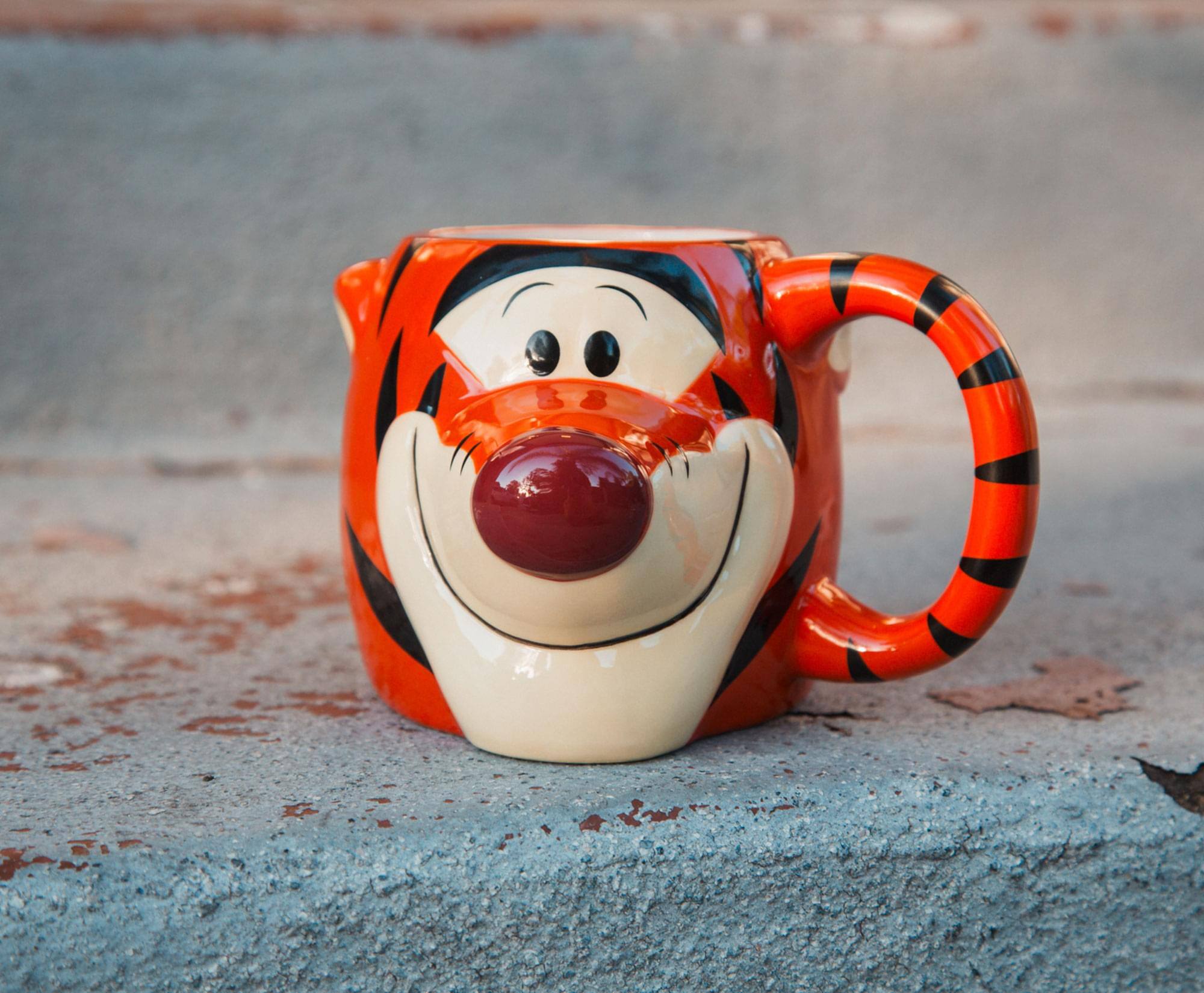 Alt View 5. Disney - Disney Winnie the Pooh Tigger 3D Sculpted Ceramic Mug | Holds 20 Ounces - Orange.