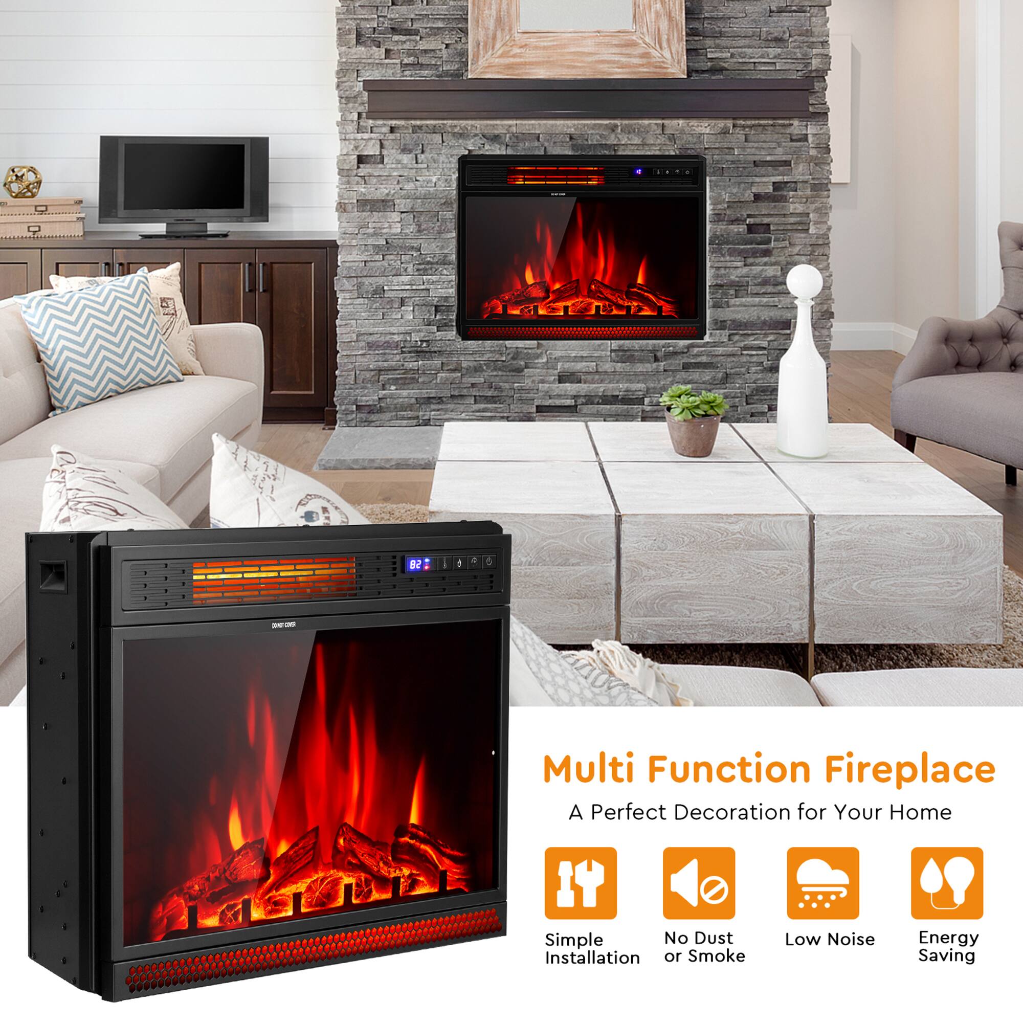 Multi Function Fireplace  
A Perfect Decoration for Your Home  

- Simple Installation  
- No Dust or Smoke  
- Low Noise  
- Energy Saving