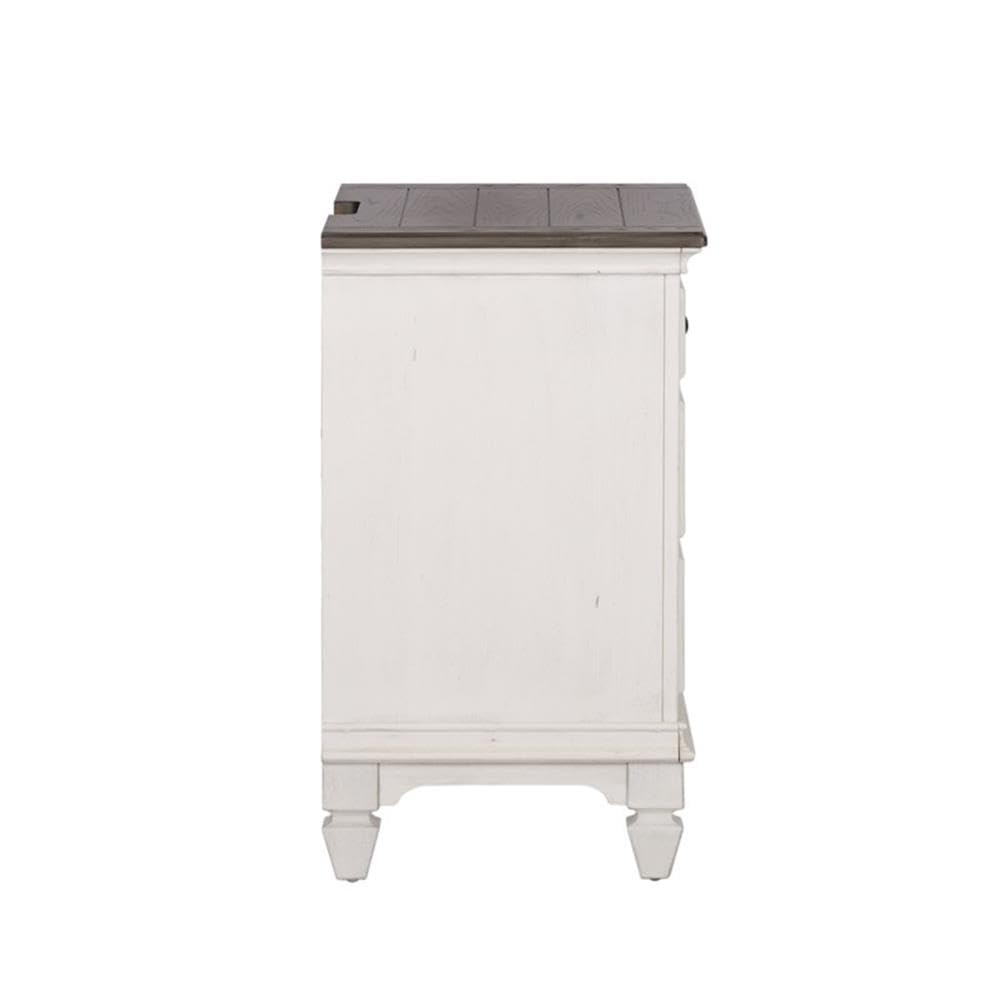 Alt View 2. Liberty Furniture Industries - Night Stand w/ Charging Station - White.