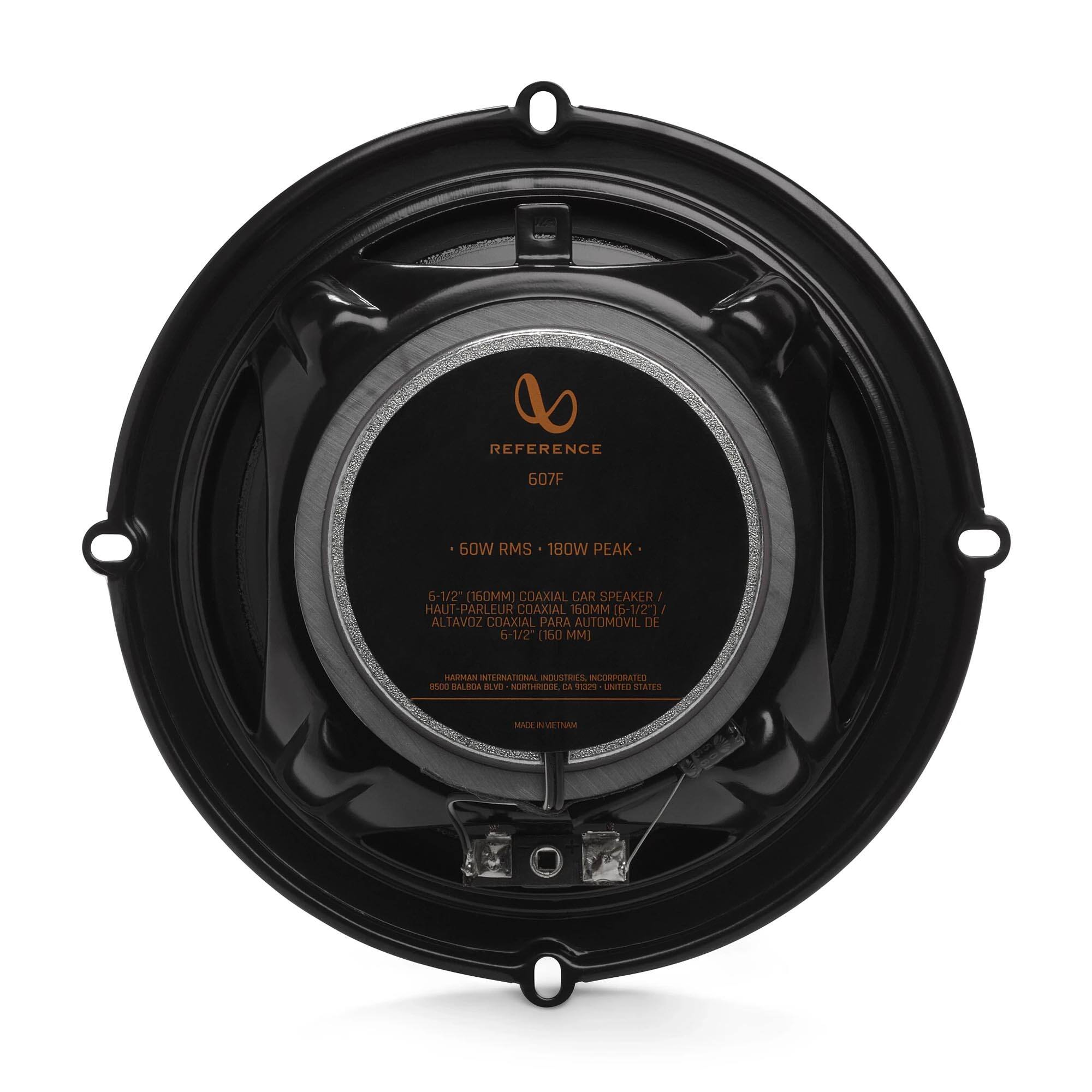REFERENCE 607F  
60W RMS 180W PEAK  
6-1/2 (160MM) COAXIAL CAR SPEAKER  
HAUT PARLEUR COAXIAL 160MM [6-1/2"]  
ALTAVOZ COAXIAL PARA AUTOMOVIL DE 6-1/2" (160 MM)  
HARMAN INTERNATIONAL INDUSTRIES, INCORPORATED  
1800 BALBOA BLVD, NORTHROCK, CA 92229 - UNITED STATES