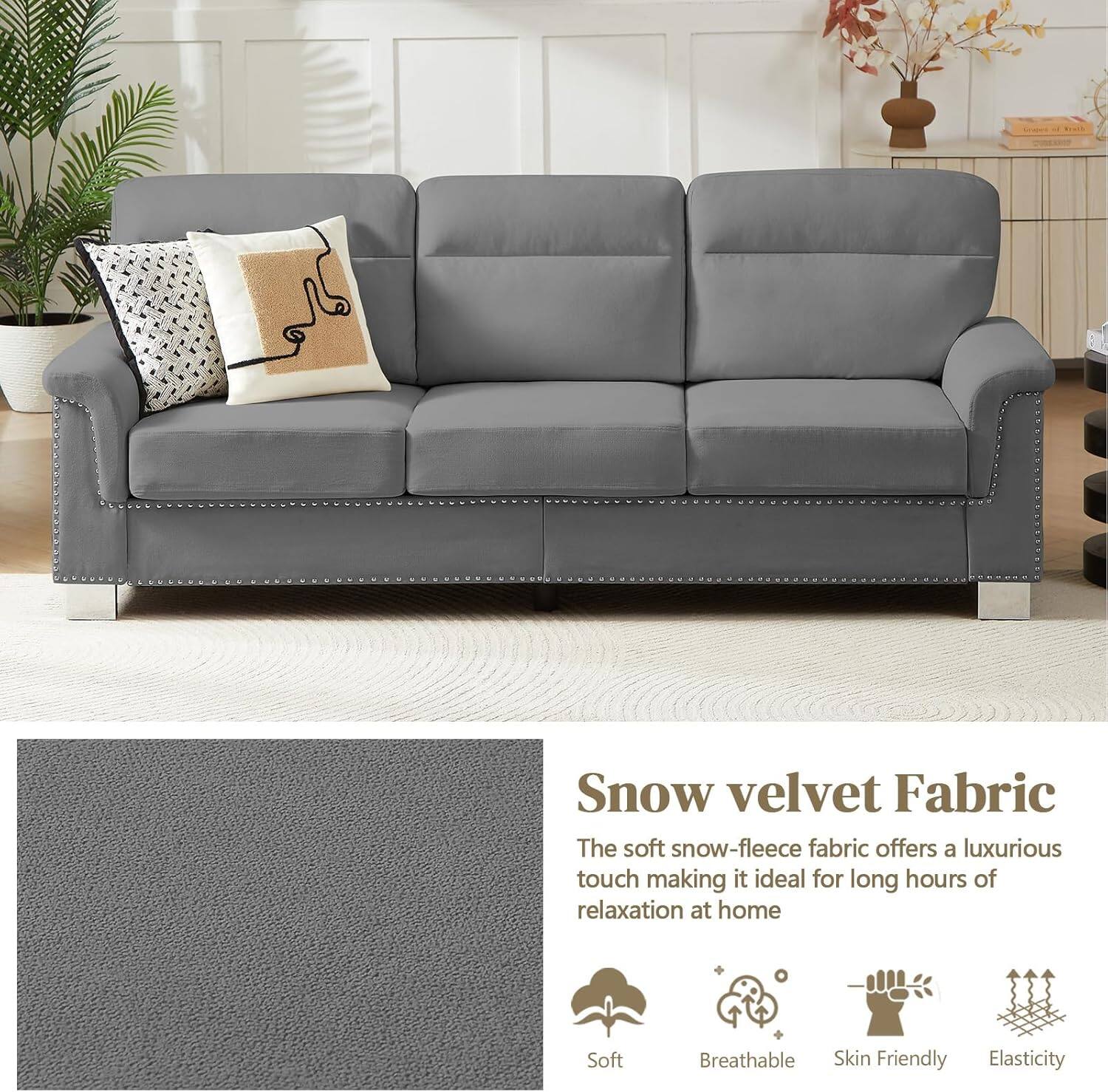 Snow velvet Fabric

The soft snow-fleece fabric offers a luxurious touch making it ideal for long hours of relaxation at home

- Soft
- Breathable
- Skin Friendly
- Elasticity