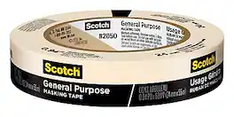 Scotch - General Purpose Masking Tape, 0.94" x 60.1 yds - Beige