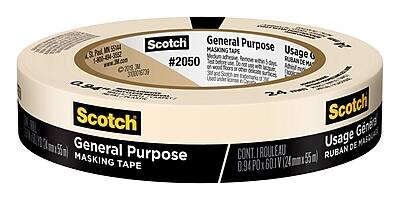 Scotch - General Purpose Masking Tape, 0.94" x 60.1 yds - Beige