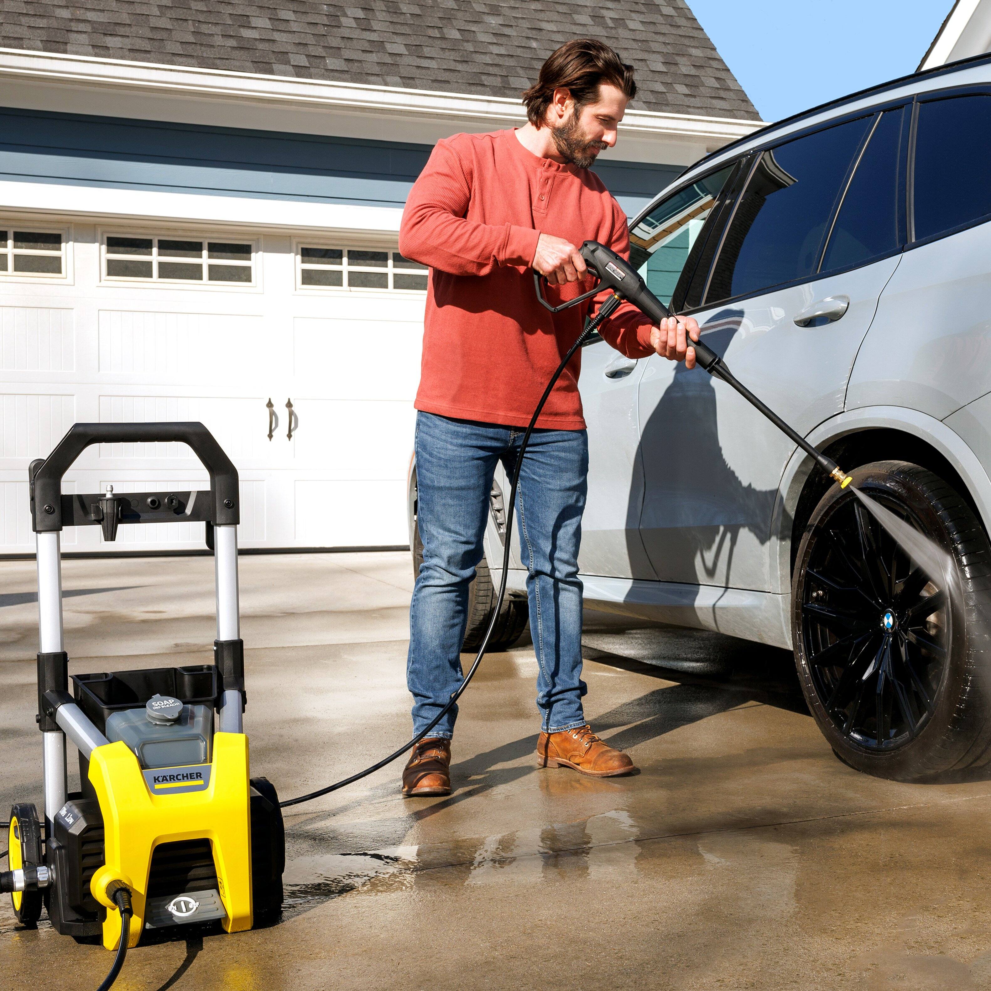Alt View 1. Karcher - Pressure Washer K1700, Detergent Tank, For Cars, Driveways, Siding, Patios - Max 1.46 GPM - Yellow.
