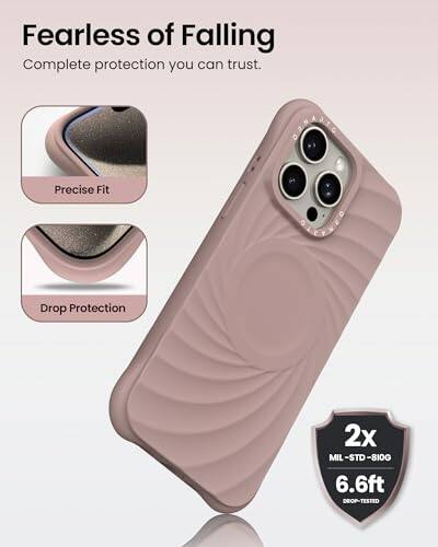 Fearless of Falling  
Complete protection you can trust.  
Precise Fit  
Drop Protection  
2x MIL-STD-810G  
6.6ft DROP-TESTED