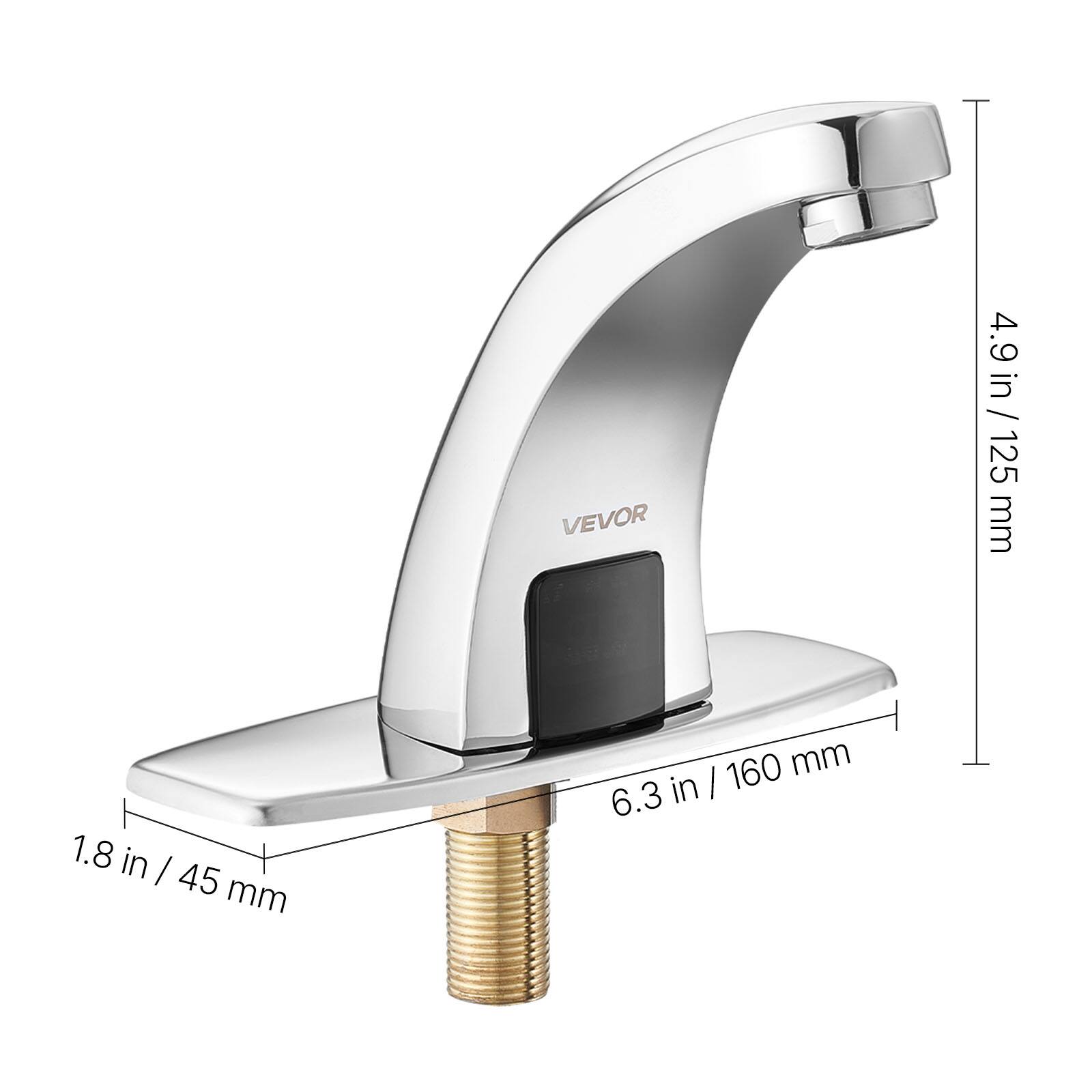 VEVOR  
4.9 in / 125 mm  
1.8 in / 45 mm  
6.3 in / 160 mm
