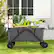 Alt View 3. Costway - Heavy-Duty Wagon Cart with Adjustable Handlebar Bottle Holders & Storage Pocket Grey - Grey.
