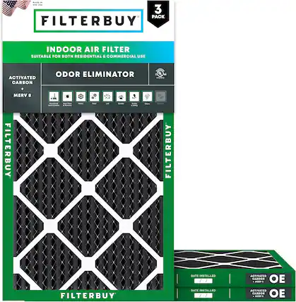 MADE IN THE USA
FILTERBUY
INDOOR AIR FILTER
SUITABLE FOR BOTH RESIDENTIAL & COMMERCIAL USE
ACTIVATED CARBON
+ MERV 8
ODOR ELIMINATOR
3 PACK
FILTERBUY
DATE INSTALLED
ACTIVATED CARBON
OE
DATE INSTALLED
ACTIVATED CARBON
OE