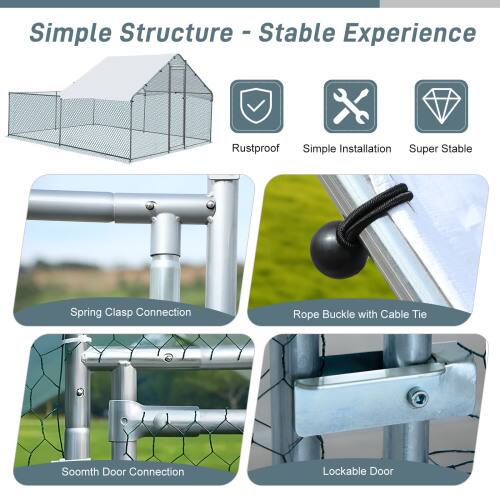 Simple Structure - Stable Experience

- Rustproof
- Simple Installation
- Super Stable

Spring Clasp Connection

Rope Buckle with Cable Tie

Smooth Door Connection

Lockable Door