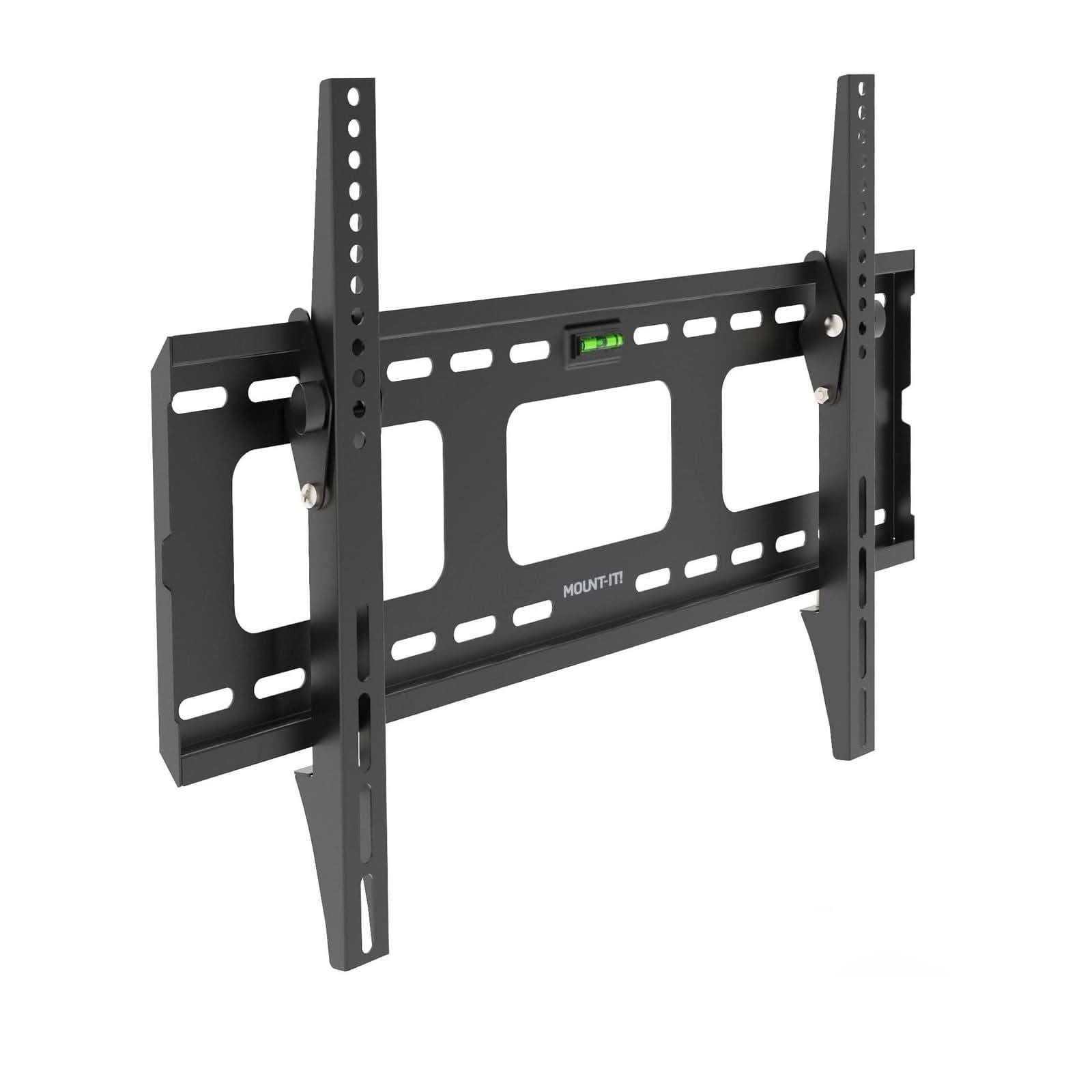 Alt View 5. Mount-It! - Heavy-Duty Tilt Low-Profile TV Wall Mount for 37"–80" TVs, Steel Bracket, Adjustable Tilt - Black.