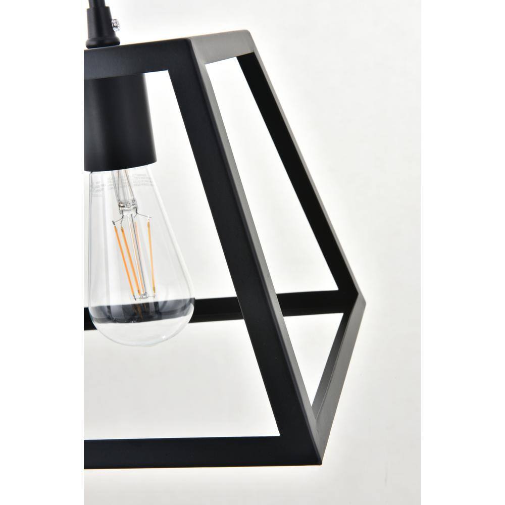 Alt View 2. Living District - Resolute 1 light black Pendant - Black.