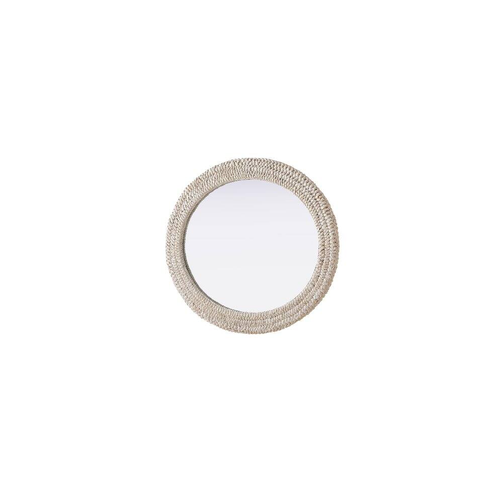 Alt View 2. Elegant Decor - Oval Cornhusk Mirror 30x36 in Linen White - Linen White.