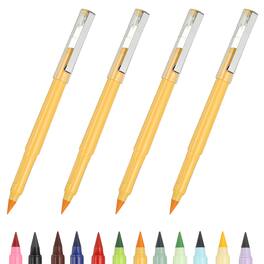 Unique Bargains - Eternal Pencil, 4pcs Mech Sharpened Metal Pencils Set for Coloring, Sketch Drawing, Writing - Yellow
