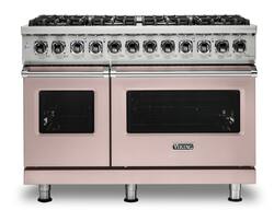 Viking - 5-Series Dual Fuel Self-Clean 48"W Sealed Burner Range - Blush - Front_Zoom