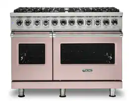 Viking - 5-Series Dual Fuel Self-Clean 48"W Sealed Burner Range - Blush