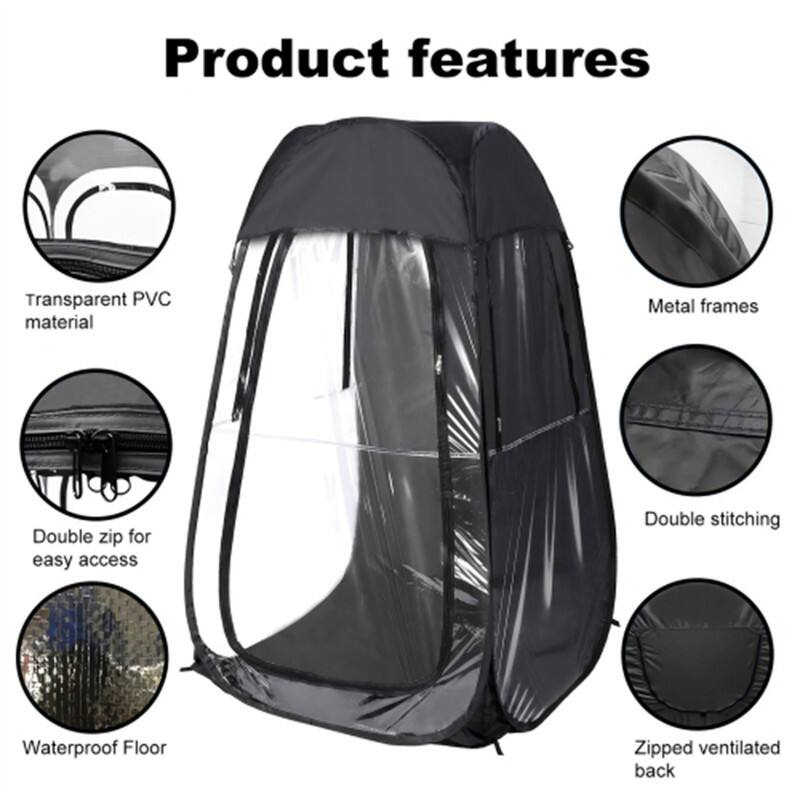 Product features

- Transparent PVC material
- Metal frames
- Double zip for easy access
- Double stitching
- Waterproof Floor
- Zipped ventilated back