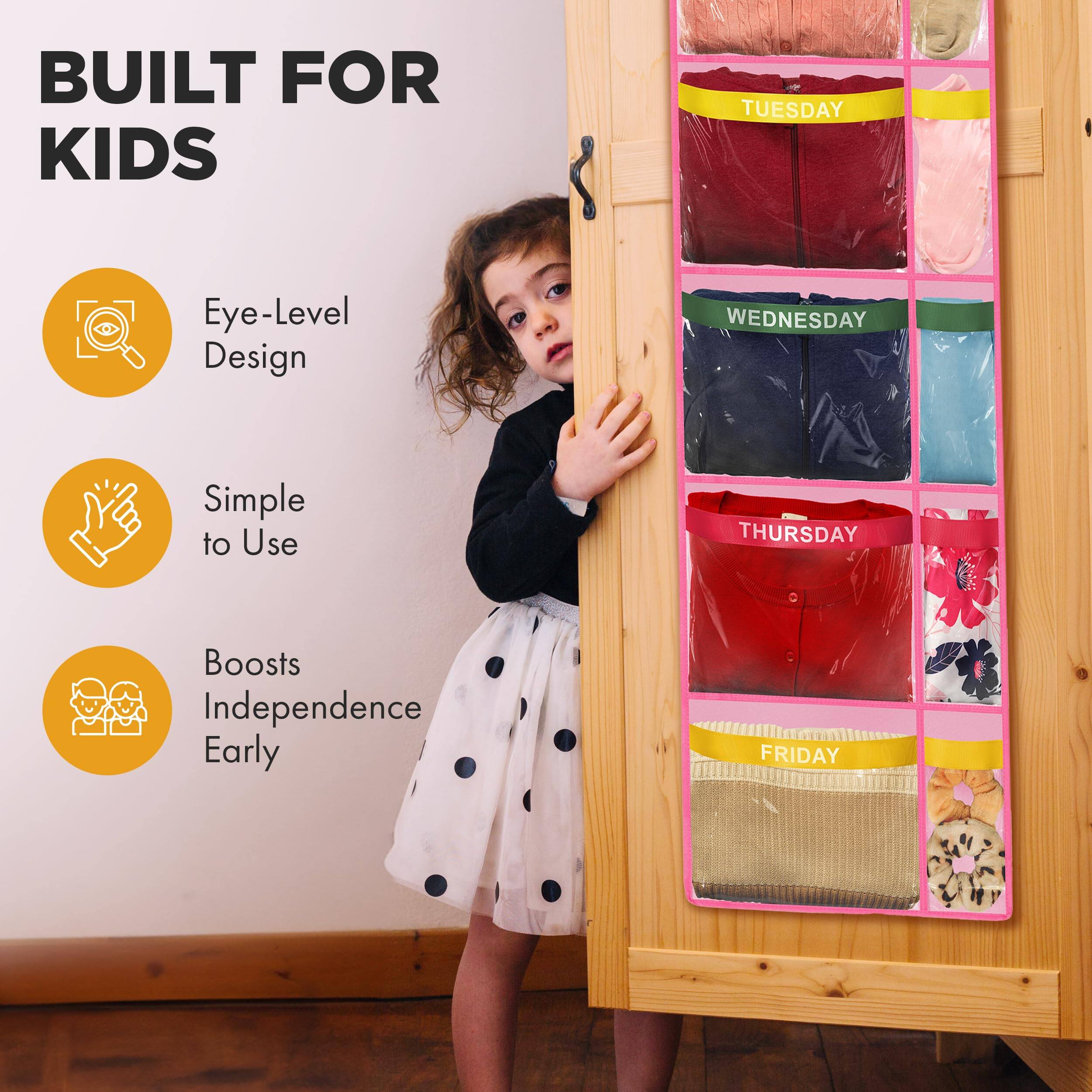 BUILT FOR KIDS

- Eye-Level Design
- Simple to Use
- Boosts Independence Early

TUESDAY  
WEDNESDAY  
THURSDAY  
FRIDAY