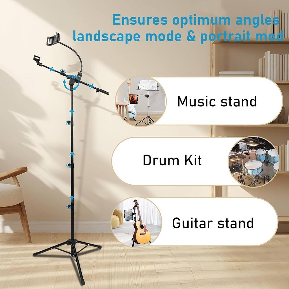 Ensures optimum angles landscape mode & portrait mode

Music stand

Drum Kit

Guitar stand