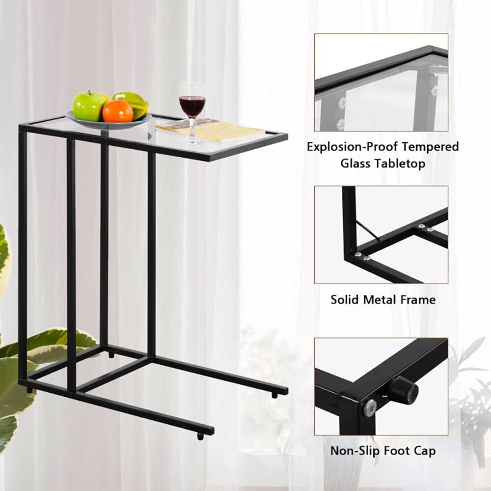 Explosion-Proof Tempered Glass Tabletop  
Solid Metal Frame  
Non-Slip Foot Cap