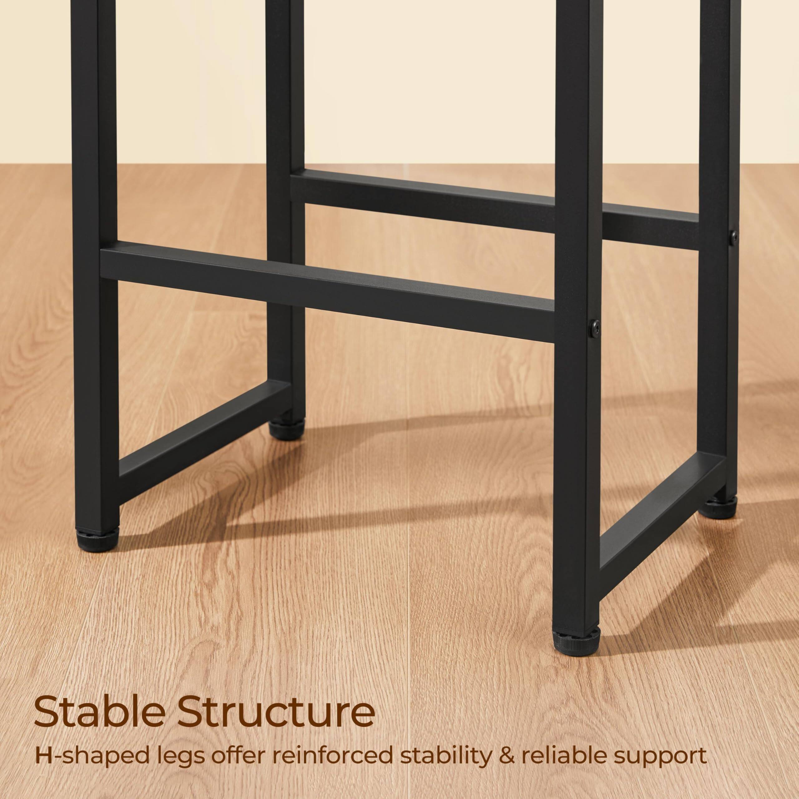 Stable Structure  
H-shaped legs offer reinforced stability & reliable support
