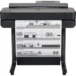 HP - DesignJet T650 24-inch Large Format Plotter Printer w/ Auto Sheet Feeder, Stand & 2-Year Warranty (5HB08T)