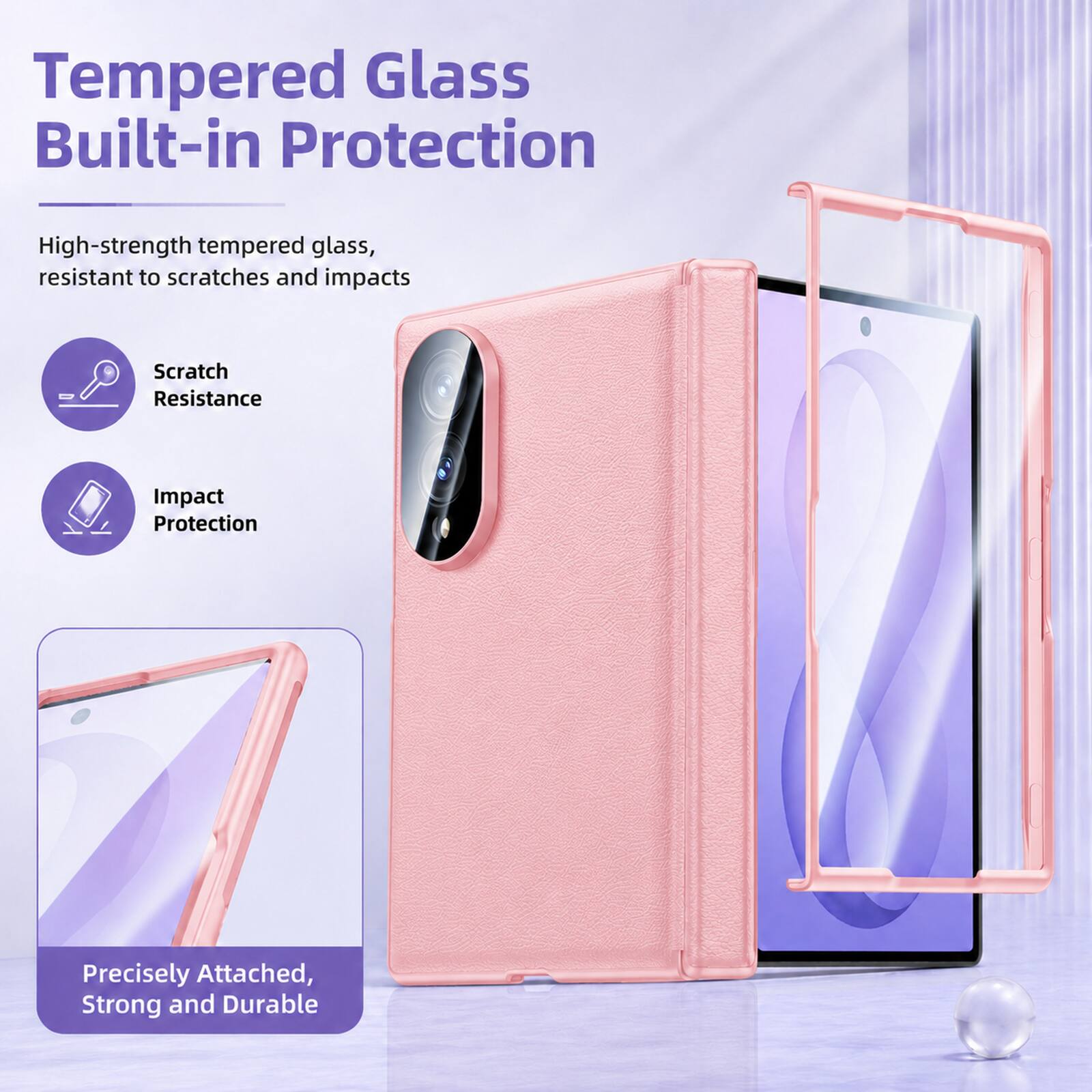 Tempered Glass Built-in Protection

High-strength tempered glass, resistant to scratches and impacts

Scratch Resistance

Impact Protection

Precisely Attached, Strong and Durable