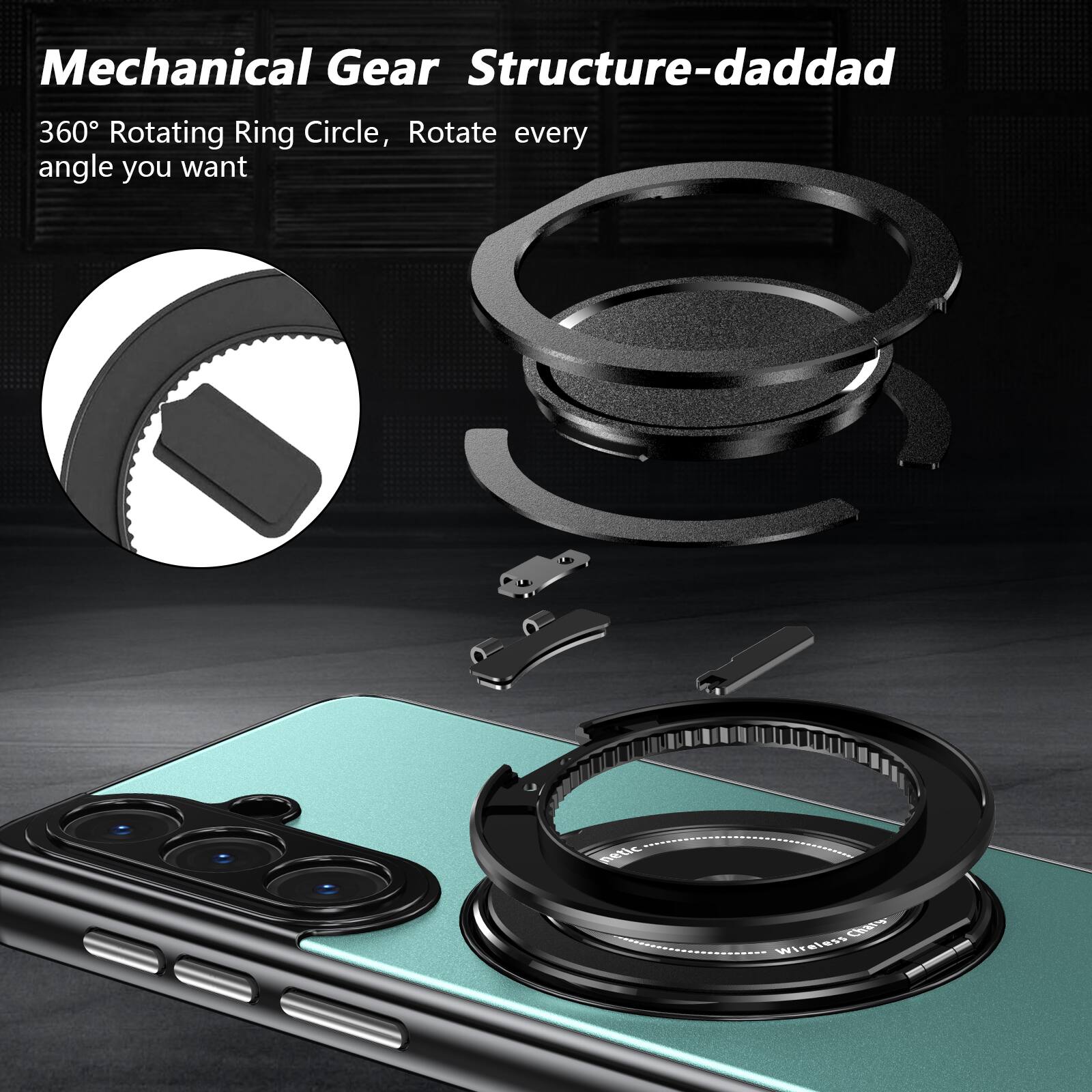 Mechanical Gear Structure-daddad

360° Rotating Ring Circle, Rotate every angle you want