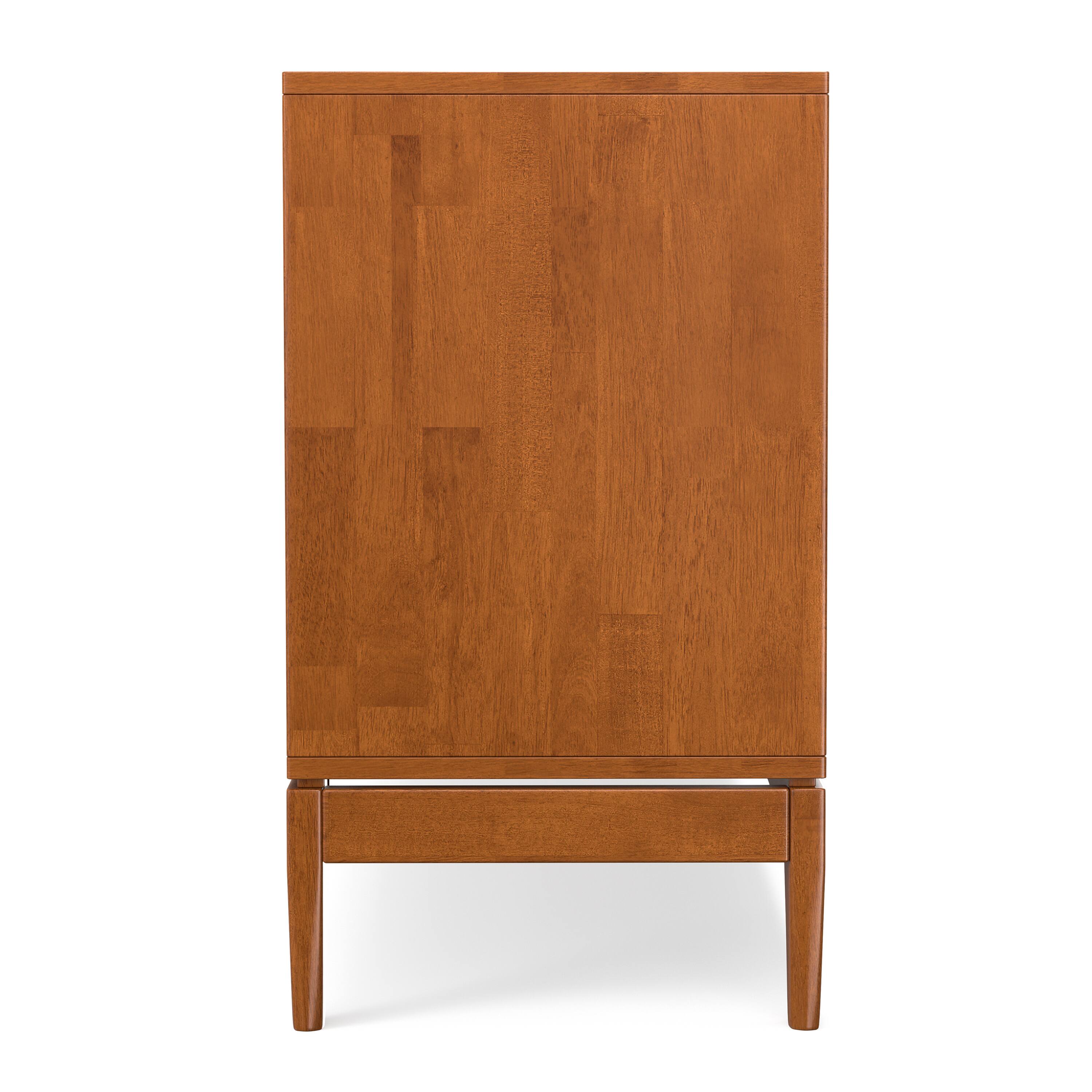 Alt View 2. Simpli Home - Harper 60 inch Wide Solid Hardwood Mid-Century Sideboard Buffet in Teak Brown - Teak Brown.