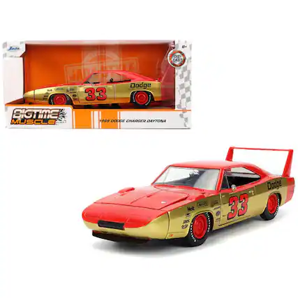 Jada Die Cast, Bigtime Muscle, 1969 Dodge Charger Daytona, Jeegs, Holt, Grip, Dodge 33