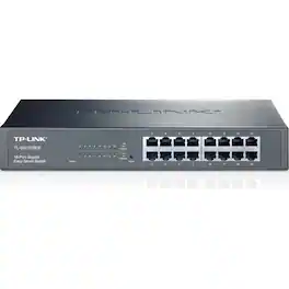 TP-Link - TL-SG1016DE - 16-Port Gigabit Easy Smart Switch - Limited Lifetime Protection - Plug & Play - Desktop/Rackmount - Unknown