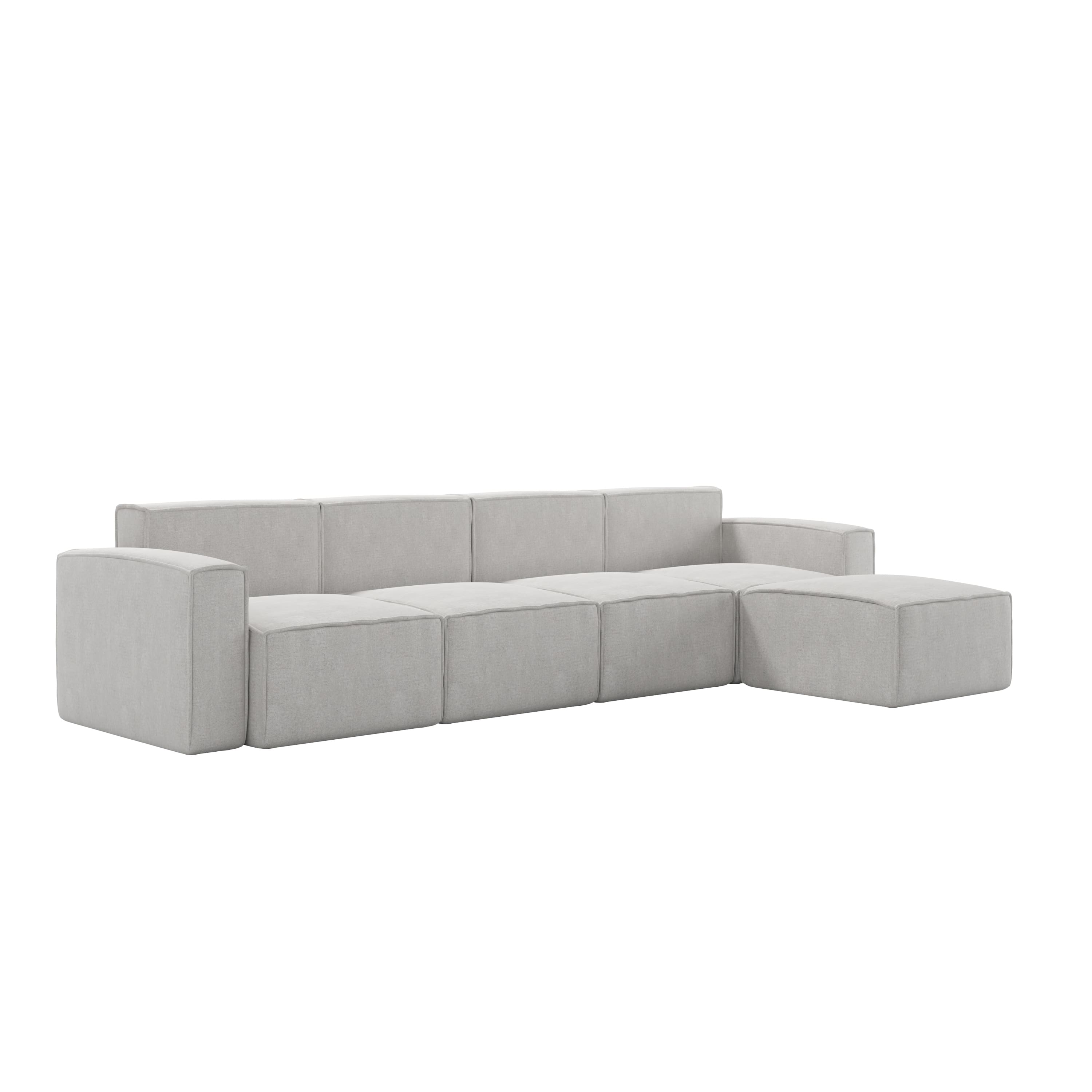 Flash Furniture - Bridgetown Luxury Modular 5 Piece Sectional Sofa, Cream - Off-White