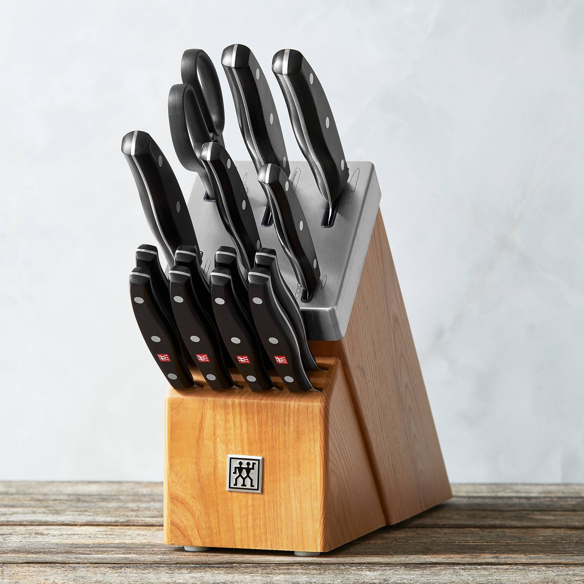 Alt View 2. ZWILLING - ZWILLING TWIN Signature 15-pc Self-Sharpening Knife Block Set - Natural - Natural.