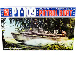 Skill 2 Model Kit PT-109 John F. Kennedy World War II Patrol Boat 1/64 Scale Model by AMT