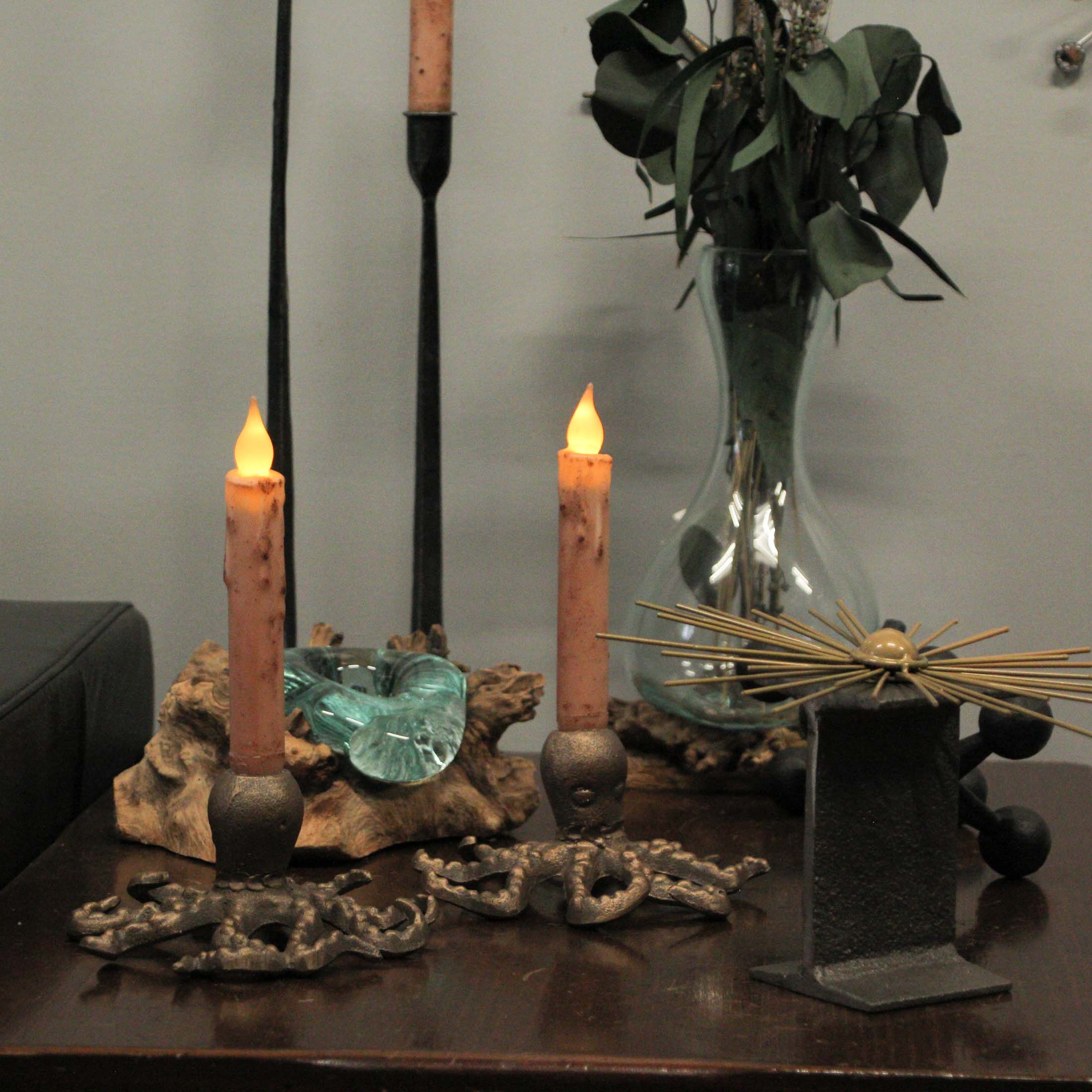 Alt View 3. Zeckos - Set of 2 Octopus Candle Holders – Antique Gold Finish – Nautical Beach Accent - Gold.