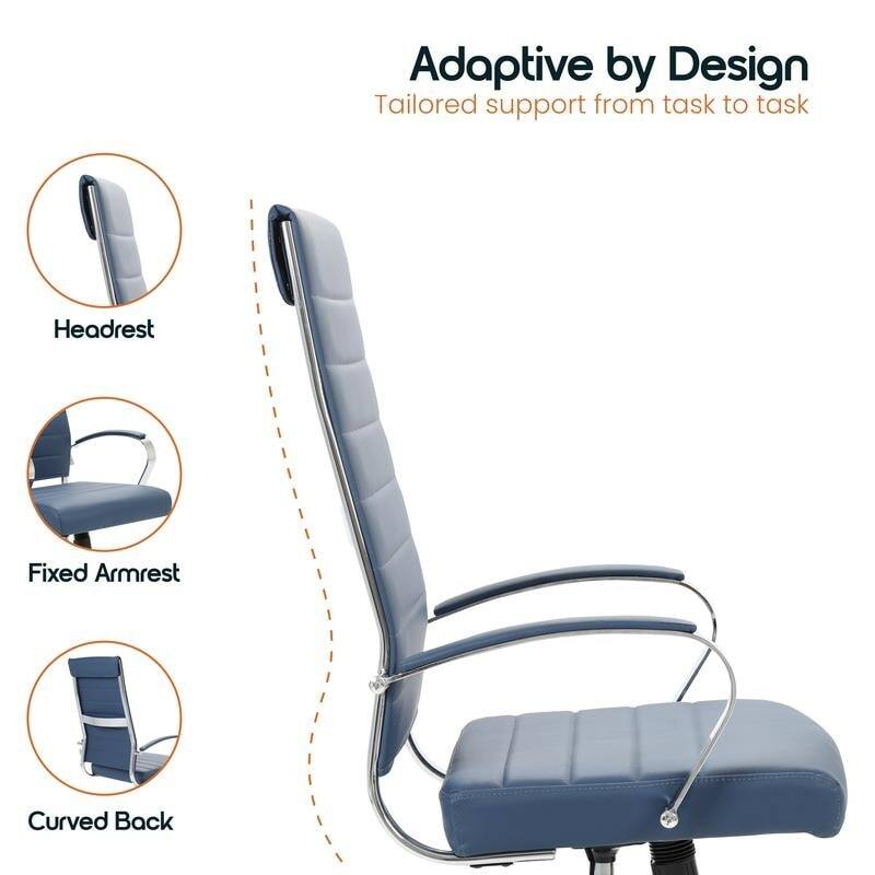 Adaptive by Design  
Tailored support from task to task  

- Headrest  
- Fixed Armrest  
- Curved Back