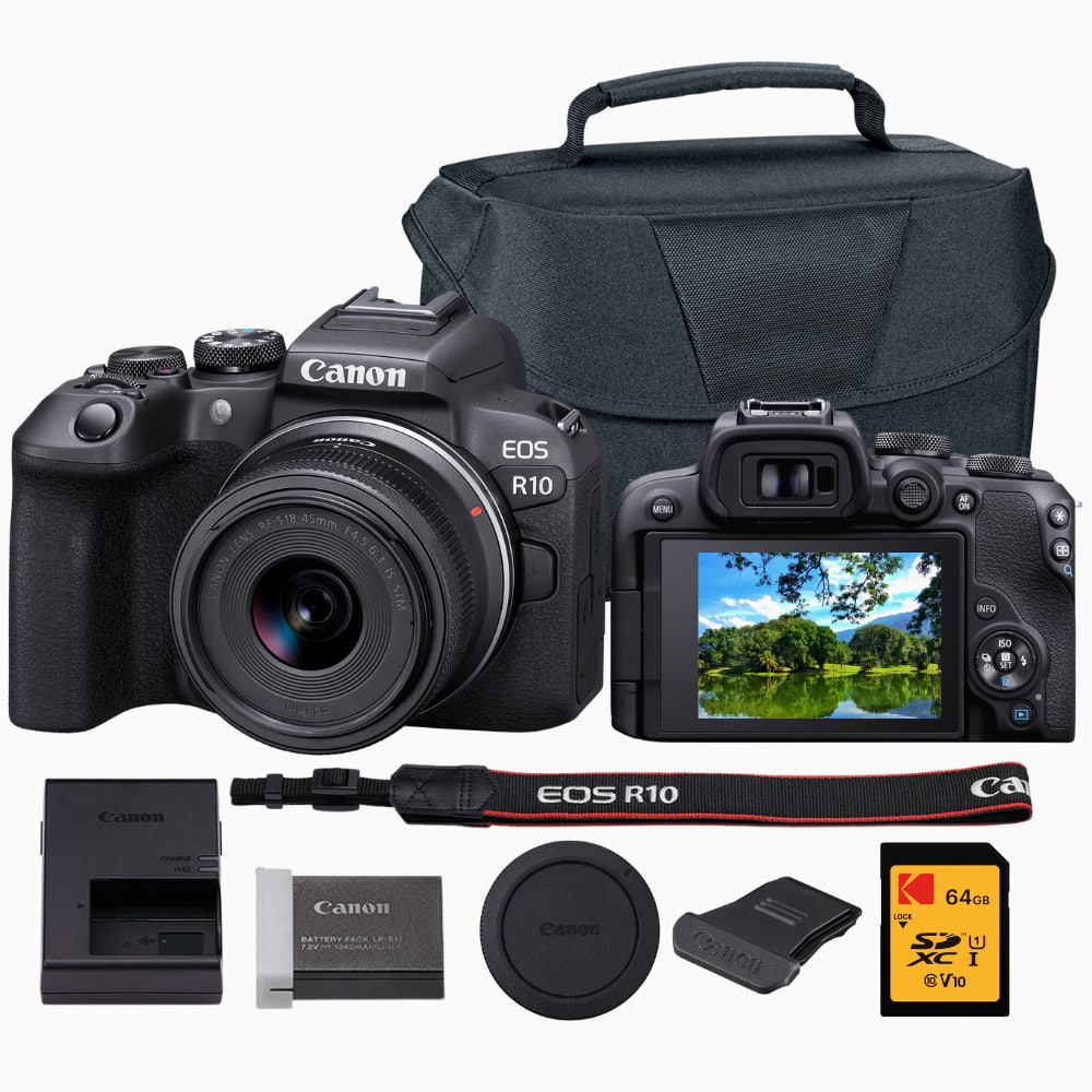 Canon - EOS R10 Mirrorless Camera with 18-150mm Lens Bundle