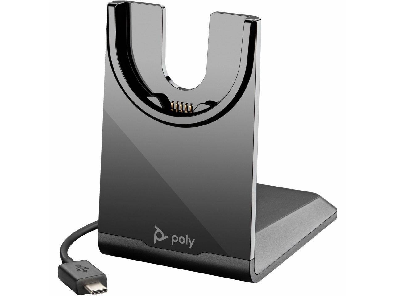 Alt View 1. HP - HP POLY VOYAGER CHARGING STAND USB-C Model 783R7AA - Black.