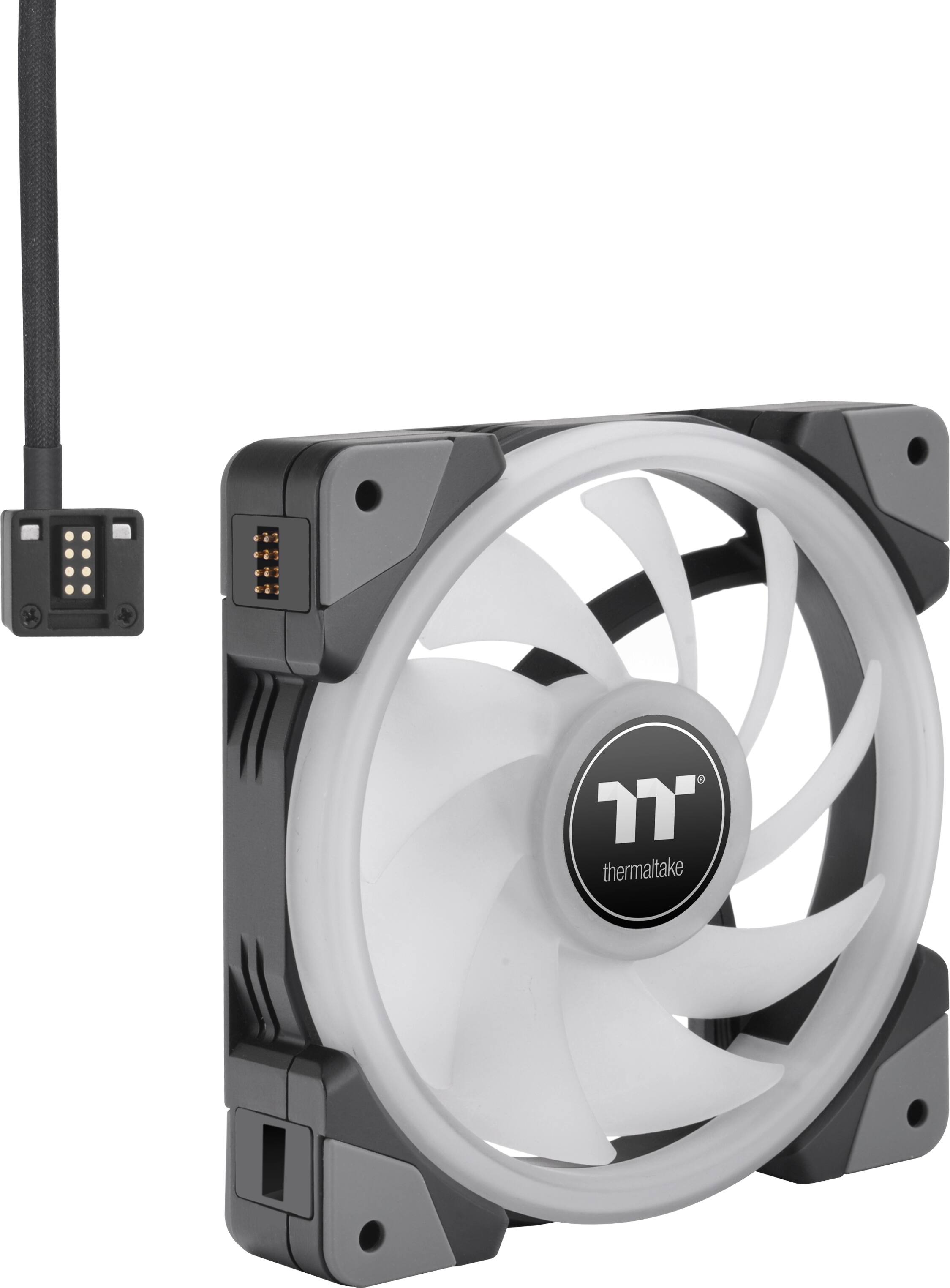 Alt View 19. Thermaltake - SWAFAN EX 12 RGB PC Cooling Fan TT Premium Edition (3-Pack) - Black.
