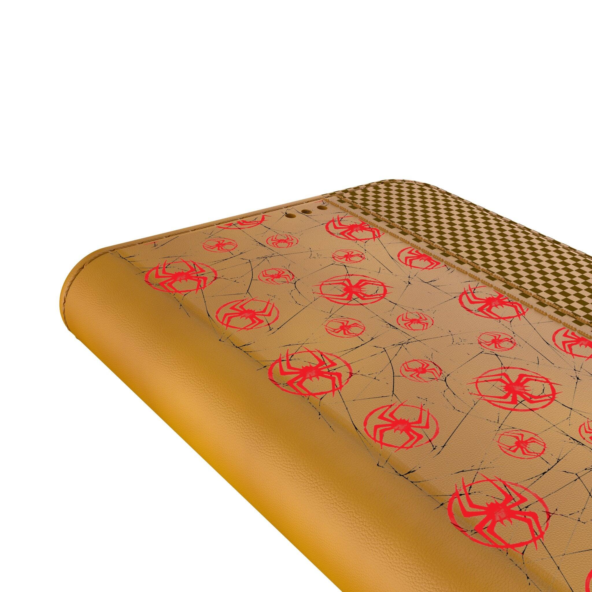 Alt View 1. Keyscaper - Marvel Pattern Folio Phone Case - Samsung Galaxy S22 Ultra - Miles Morales.