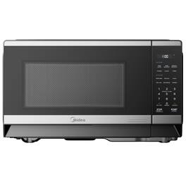 Midea - 1.1 Cu. Ft. Countertop Microwave Oven, 1000W, Small Microwave for Apartment, Dorm, Kitchen - Stainless Steel