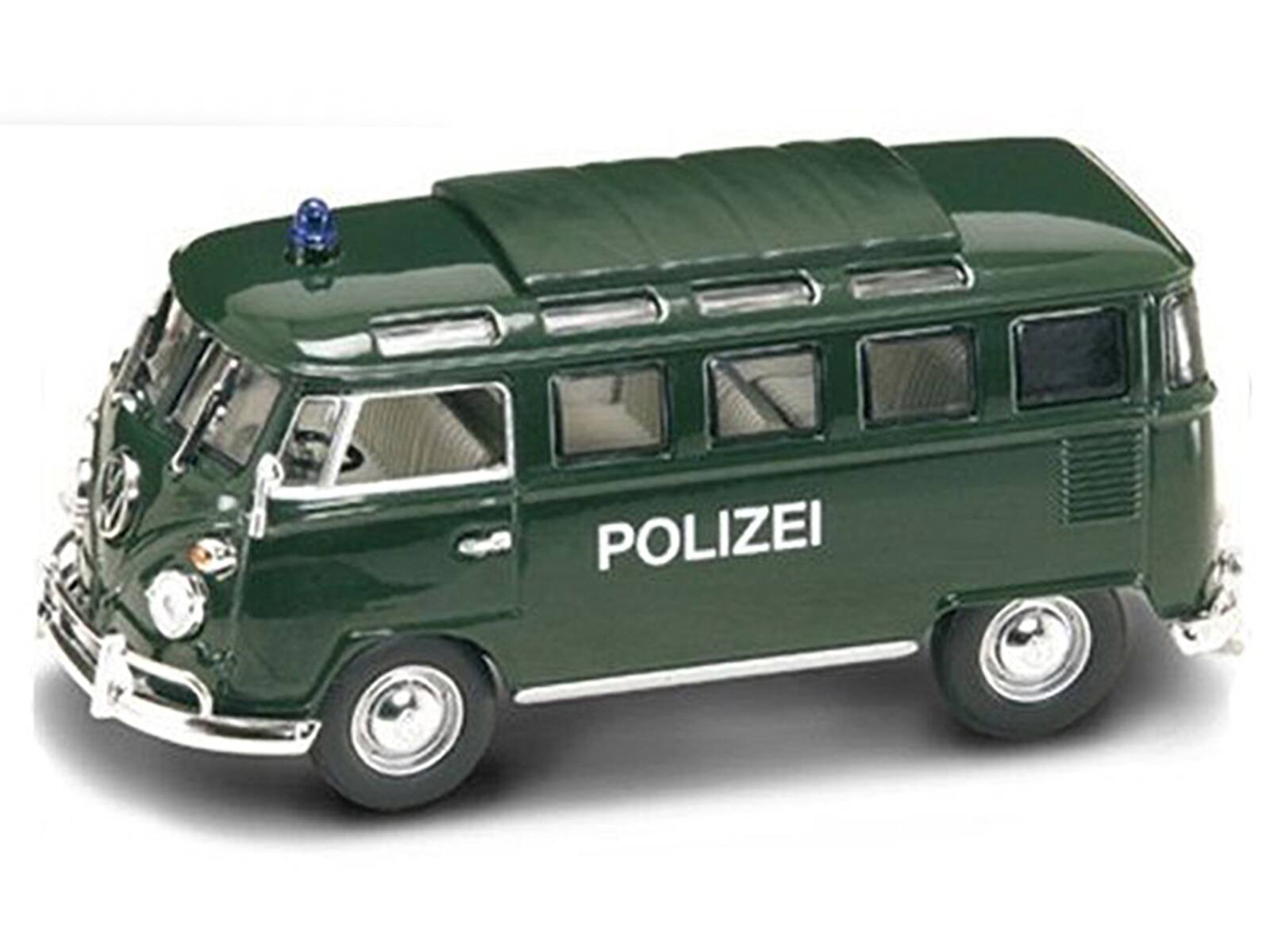 Alt View 1. Road Signature - 1962 Volkswagen Microbus Police Green 1/43 Diecast Car Model by Road Signature.