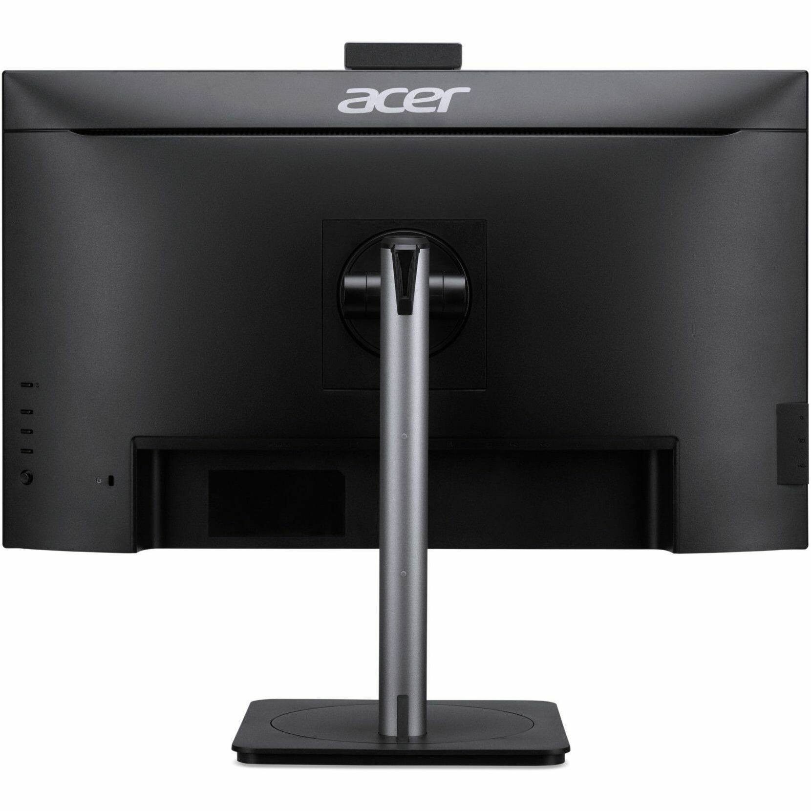 Alt View 1. Acer - Acer Vero CB273U D 27" Class Webcam WQHD LED Monitor - 16:9 - Black - 27" Viewable - In-plane Switching (IPS) Technology - Black.