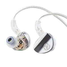 Vulpecula Spade - 7HZ SONUS 1DD+1BA Dual Driver in Ear Monitor, HiFi in Ear Earphone IEM, with Detachable High-end Silver-Plated OCC