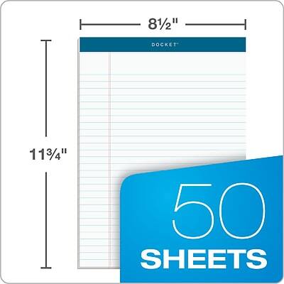 8 1/2" DOCKET  
11 3/4"  
50 SHEETS