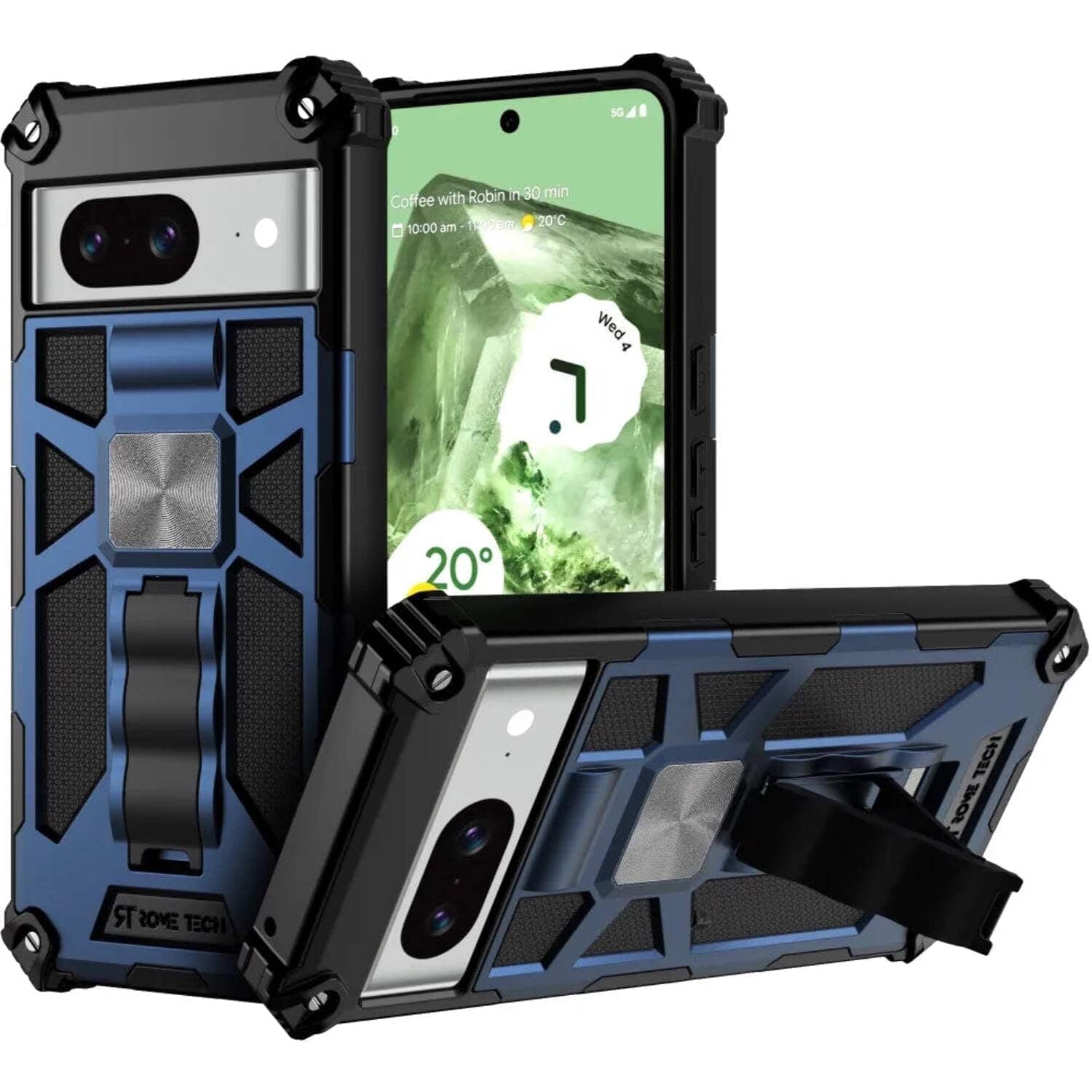 RomeTech - Rome Tech Armor Case with Kickstand for Google Pixel 8 - Blue