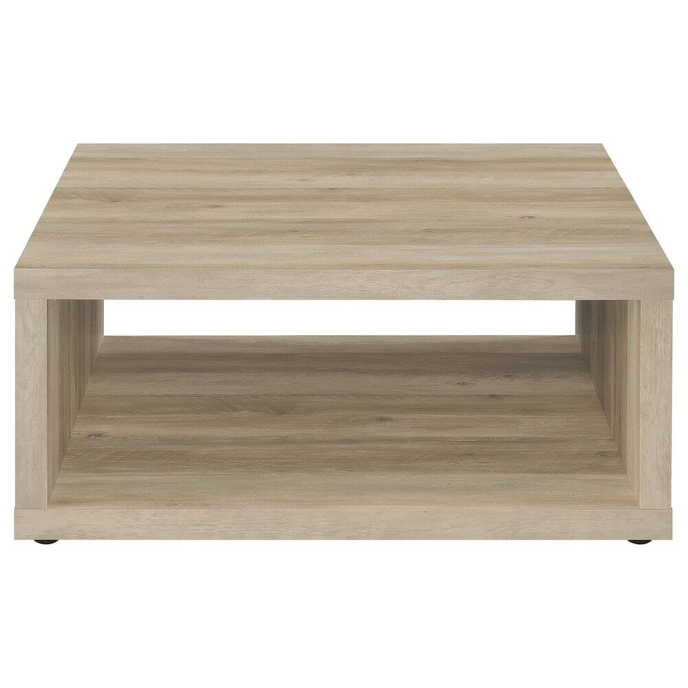 Alt View 2. Coaster Co. of America - Frisco Square Engineered Wood Coffee Table Distressed Pine - Brown.